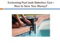Swimming Pool Leak Detection Cost - How to Save Your Money? PowerPoint PPT Presentation