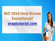 BIO 1014 Help Bcome Exceptional / snaptutorial.com
