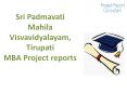 Sri Padmavati Mahila Visvavidyalayam, Tirupati MBA Project reports PowerPoint PPT Presentation