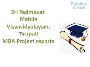 Sri Padmavati Mahila Visvavidyalayam, Tirupati MBA Project reports