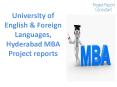 University of English & Foreign Languages, Hyderabad MBA Project reports PowerPoint PPT Presentation
