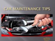 Car Maintenance tips