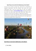 Best Places to Go Hot-Air Ballooning in the World PowerPoint PPT Presentation