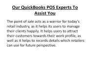 Our QuickBooks POS Experts To Assist You