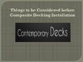 Things to be Considered before Composite Decking Installation PowerPoint PPT Presentation
