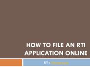 Download RTI online application form