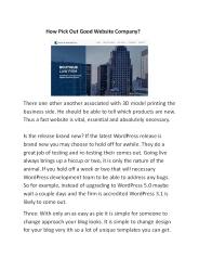 How Pick Out Good Website Company?
