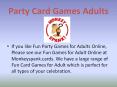 Games to Play at Parties PowerPoint PPT Presentation