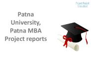Patna University, Patna MBA Project reports