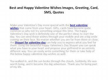 Best and Happy Valentine Wishes Images, Greeting, Messages, SMS, Quotes