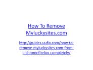 How to Remove Myluckysites.com
