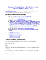 Castaway Commissions review - Castaway Commissions sneak peek features