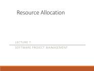 Resource Allocation