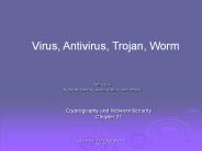 Virus, Antivirus, Trojan, Worm