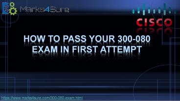 300-080 Certification Exam