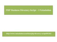 PHP Business Directory Script – i-Netsolution