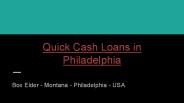 Quick Cash Loans in Philadelphia