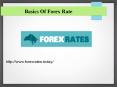 Basics Of Forex Rate
