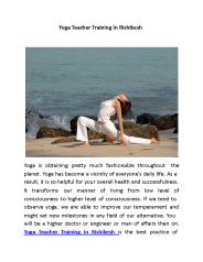 Yoga Teacher Training in Rishikesh