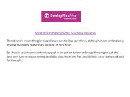 Top 5 Monogramming Sewing Machine Reviews