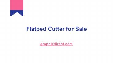 Flatbed Cutter for Sale