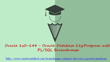 1z0-144 Braindumps