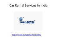 Car Rental Services in India