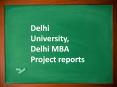 Delhi University, Delhi MBA Project reports PowerPoint PPT Presentation