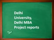 Delhi University, Delhi MBA Project reports