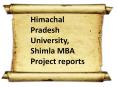 Himachal Pradesh University, Shimla MBA Project reports PowerPoint PPT Presentation
