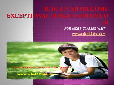 rdg 415 aid Become Exceptional/rdg415aiddotcom