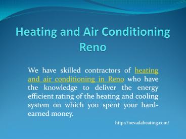 Heating and Air Conditioning Reno
