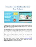 Create Low-Cost Web Store For Your Own Business PowerPoint PPT Presentation