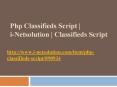 PHP classifieds script | i-Netsolution | Classifieds Script PowerPoint PPT Presentation