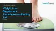 weight loss supplement manufacturers email database