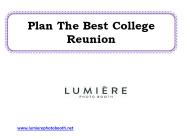 Plan The Best College Reunion