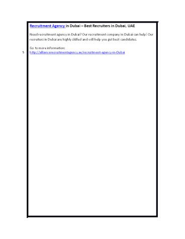 Recruitment Agency in Dubai – Best Recruiters in Dubai, UAE