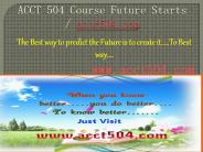 ACCT 504 Course Future Starts / acct504dotcom