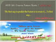 AED 201 Course Future Starts / aed201dotcom