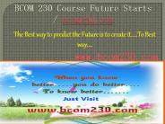 BCOM 230 Course Future Starts / bcom230dotcom