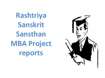 Rashtriya Sanskrit Sansthan MBA Project reports