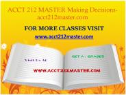 ACCT 212 MASTER Making Decisions-acct212master.com