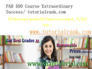 PAD 500 Course Experience Tradition / tutorialrank.com