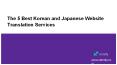 The 5 Best Korean and Japanese Website Translation Services