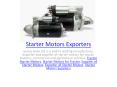 Starter Motors Exporters PowerPoint PPT Presentation