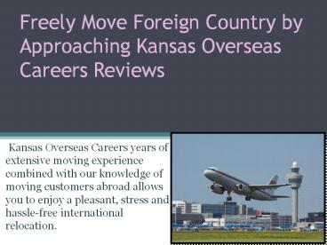 Kansas Overseas Careers Reviews: A Team of immigration experts