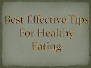 Best effective tips for healthy eating
