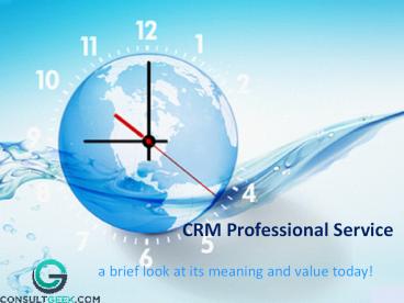 CRM professional services