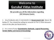 SSC Coaching in Chandigarh - Gurukul Vidya Institute