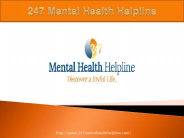 Mental Health Conditions and helpline Centers